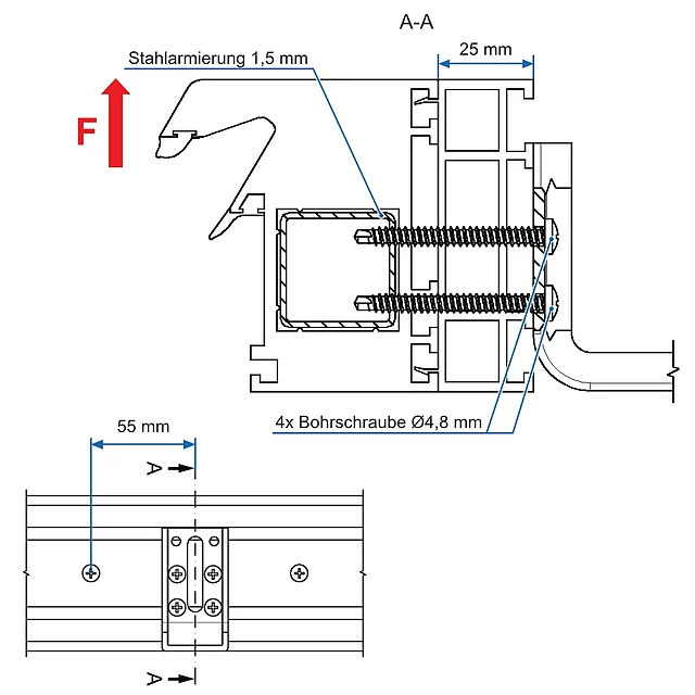 FMW-U-Profil Kunststofffenster-mit-Verbreiterungsprofil