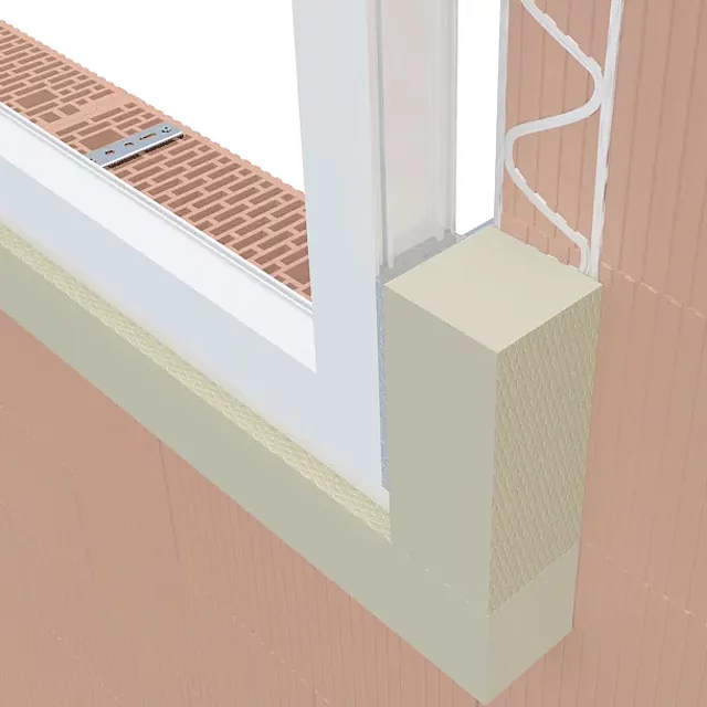 Insulation Frame wall edge strip section