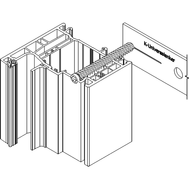 FMS-Anker an Kunststofffenster mit Schraubkanal