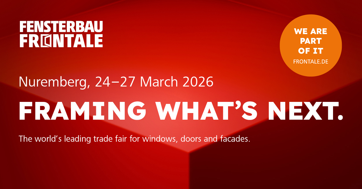 Fensterbau Frontale Banner englisch