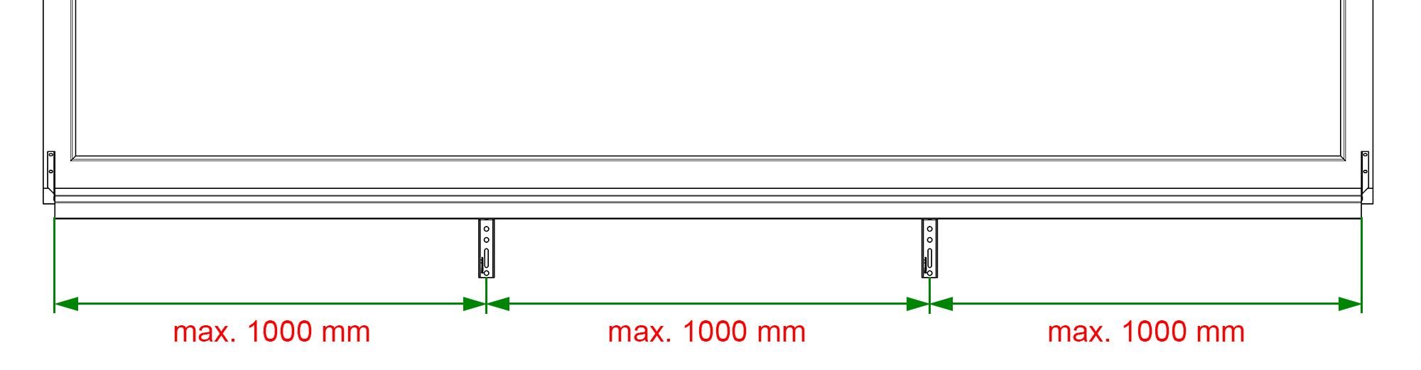 Пример крепления алюминиевого подоконника Пример крепления алюминиевого подоконника